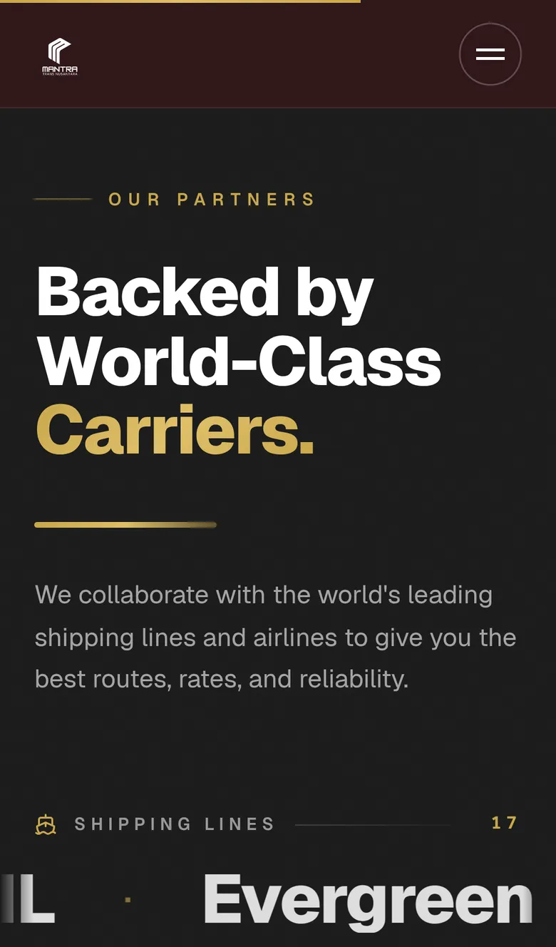 Partners section on a phone
